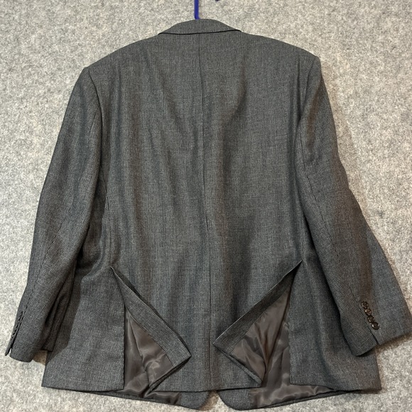 Ralph Lauren Blazer Men's 50R Blue Gray Wool Tweed Check Executive Fit - Picture 14 of 16